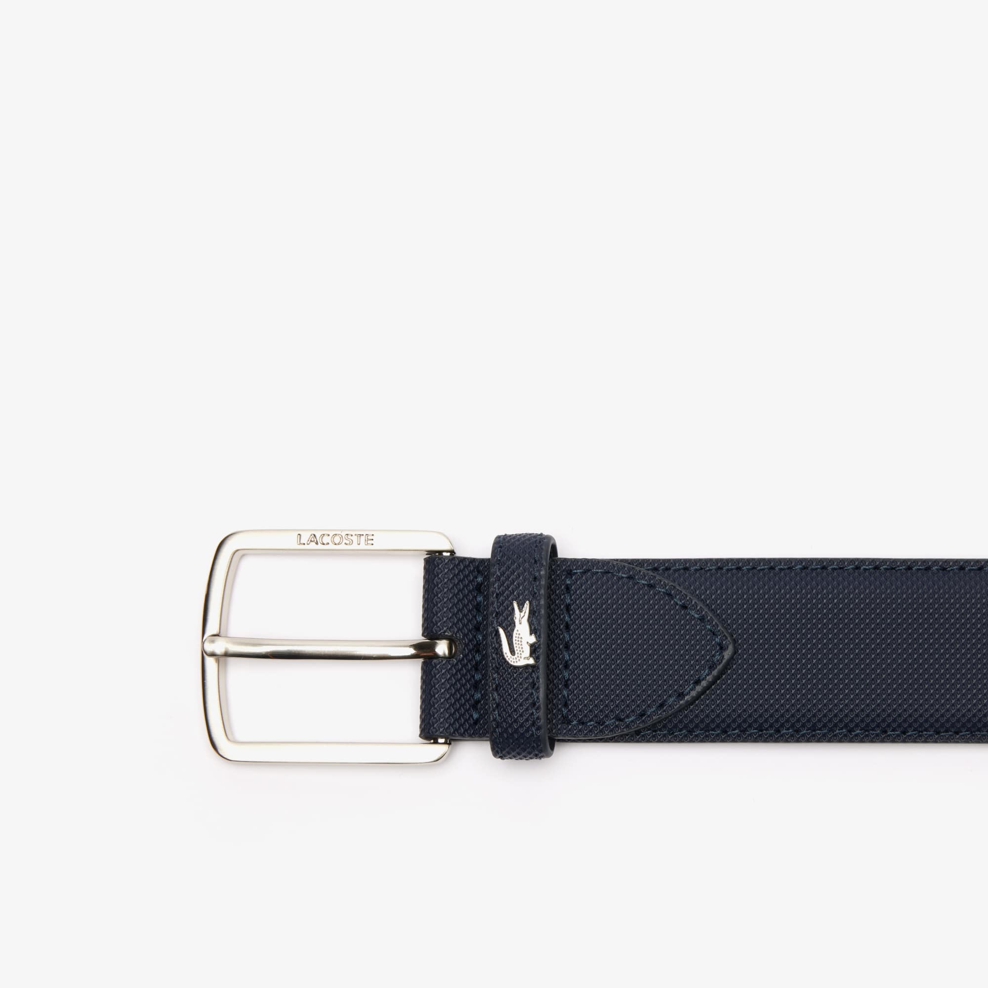 Ceinture Men's Classic en toile effet petit piqué Ceintures - Bleu - Lacoste - Homme
