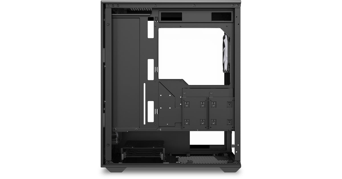 SharkoonVK4 Rainbow midi tower behuizing  (Zwart | 2x USB-A | RGB | Tempered Glass)