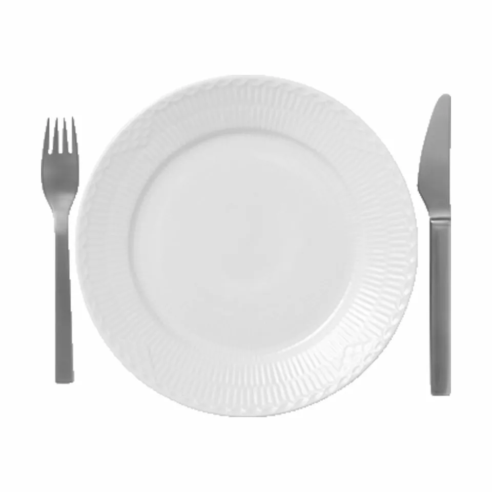 Royal Copenhagen Hvid Halvblonde Frokosttallerken