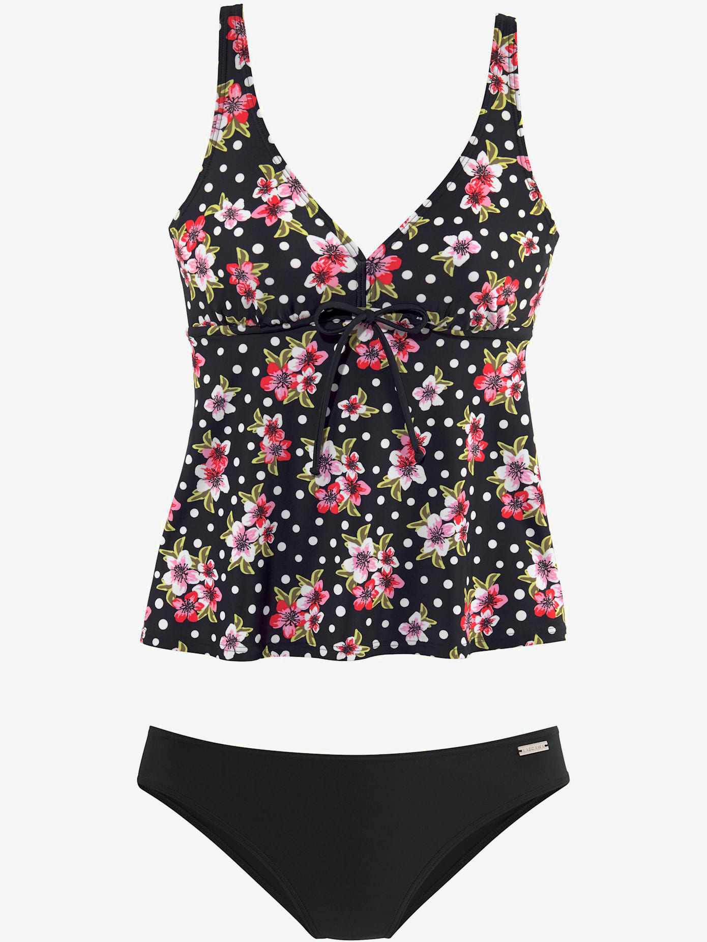 Tankini à armatures coupe évasée affinante