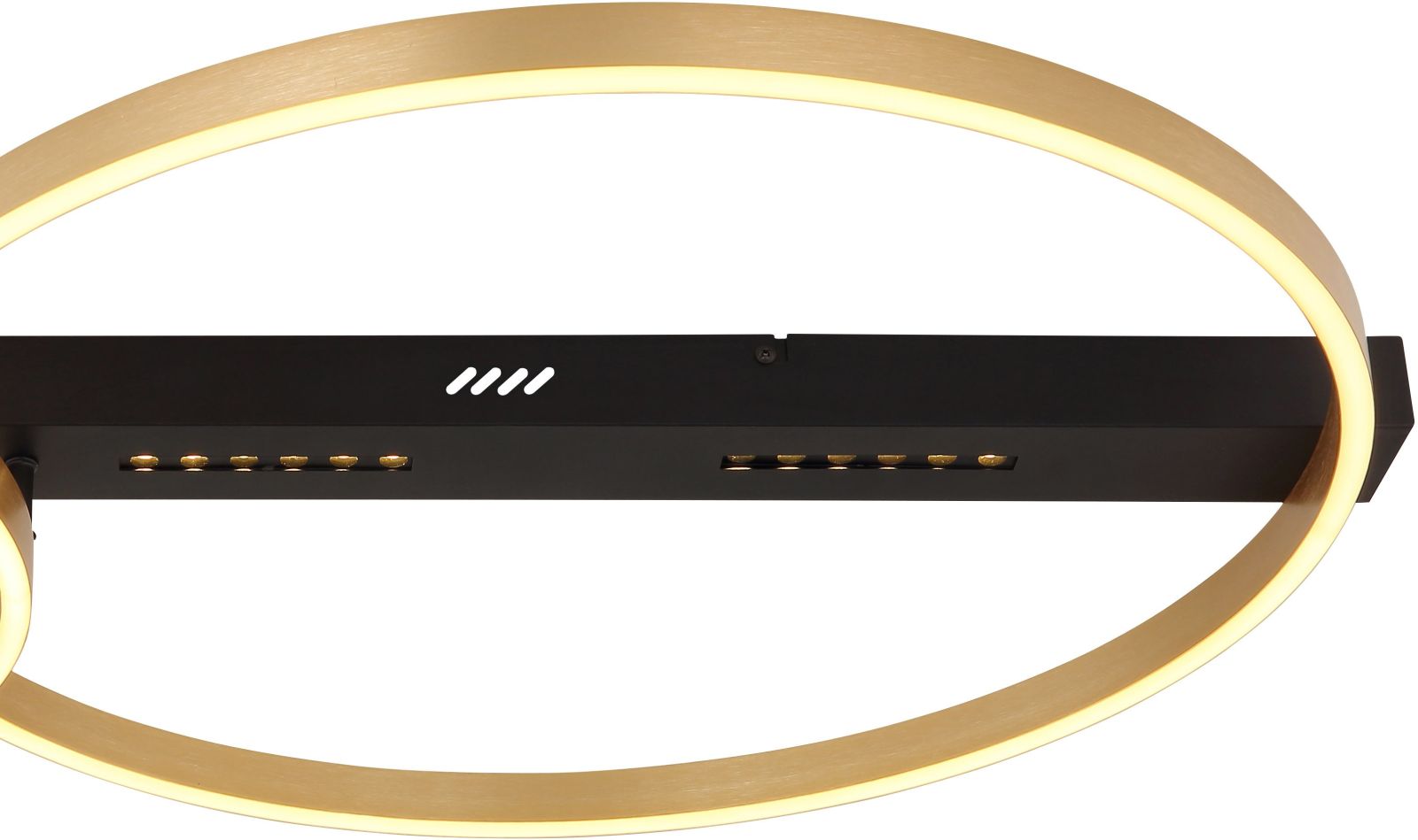 LED-Deckenleuchte - schwarz-goldfarben - Memoryfunktion
