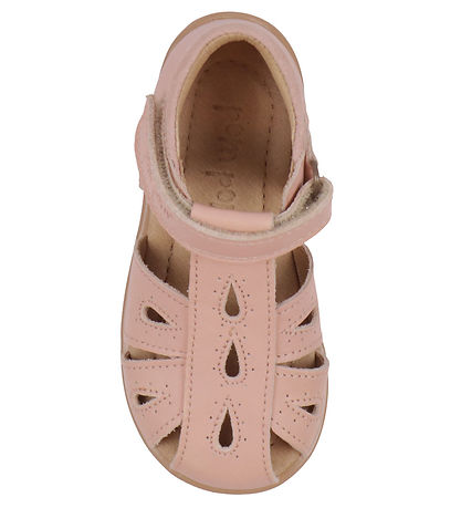 Pom Pom Sandalen - Starter-Drops Klettband - Alt Rose