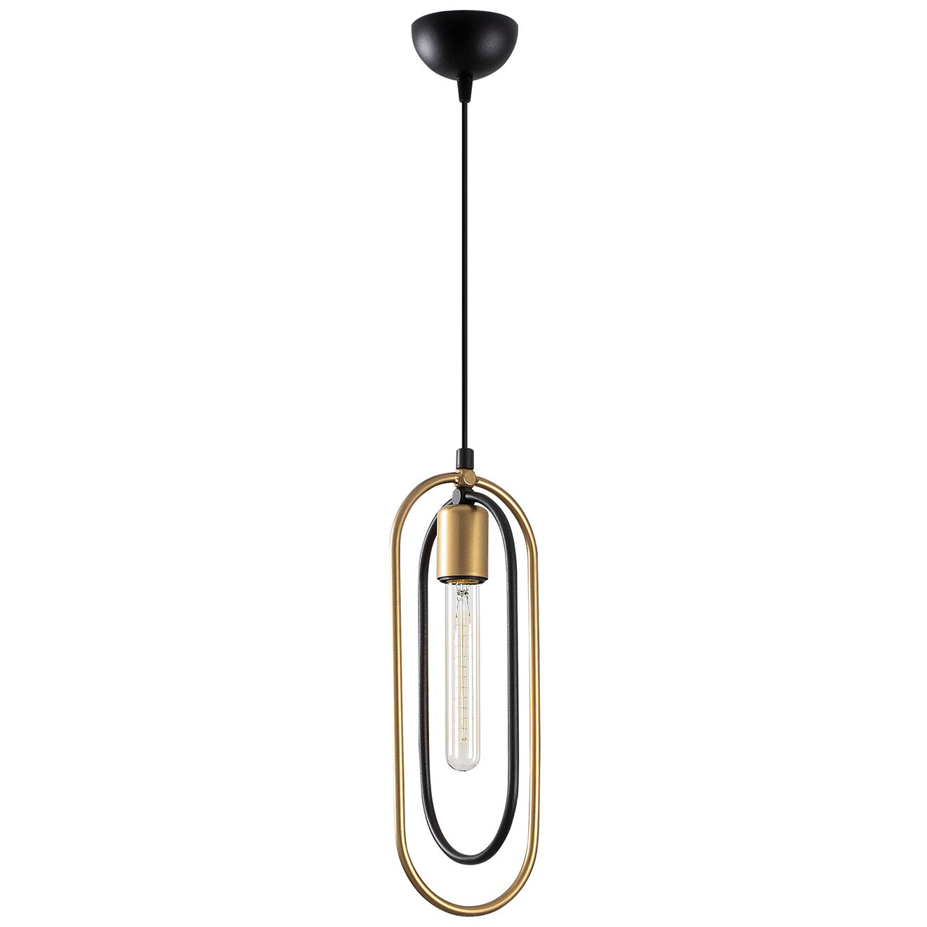 Opviq Suspension Cerco  noir/doré - 14x8x132 cm
