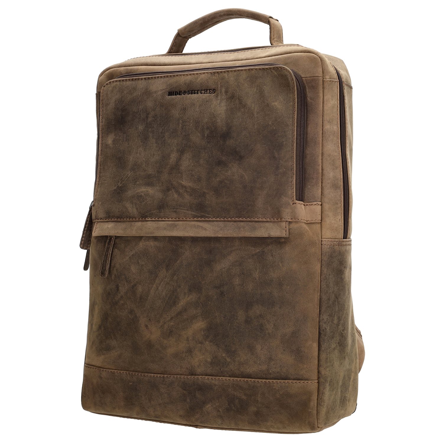Hide & Stitches Idaho Rustic Rugzak donkerbruin