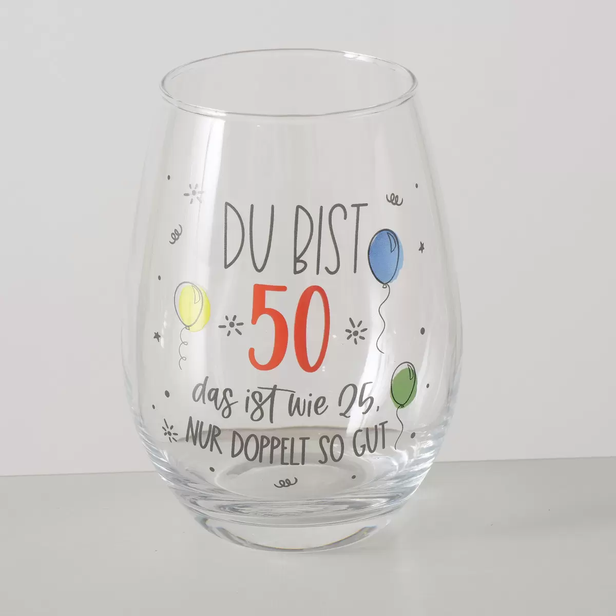 Trinkglas Geburtstag Bunt