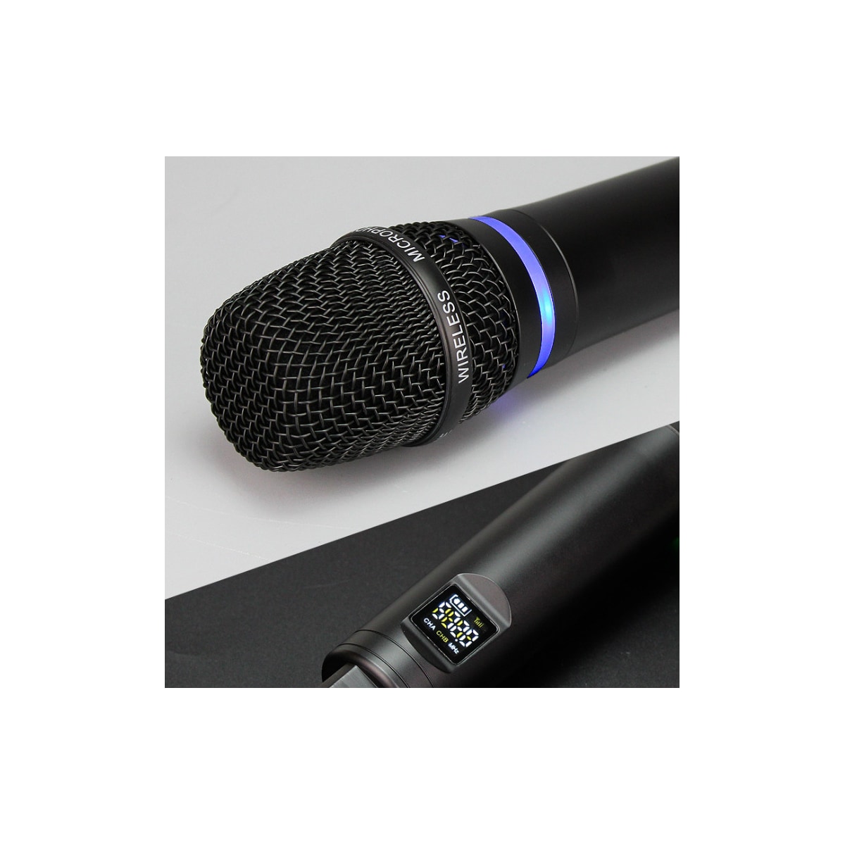 Trådløs mikrofon Bluetooth-reverb med Android-portkabel, 2 stk. Sort