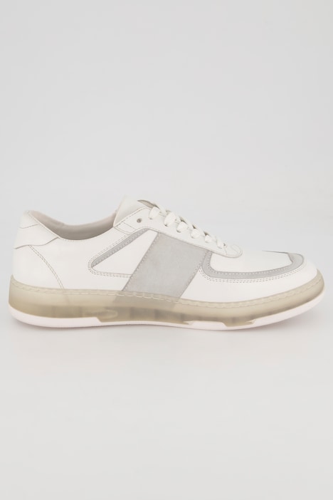 Leder-Sneaker, sportive Lochung, Weite H