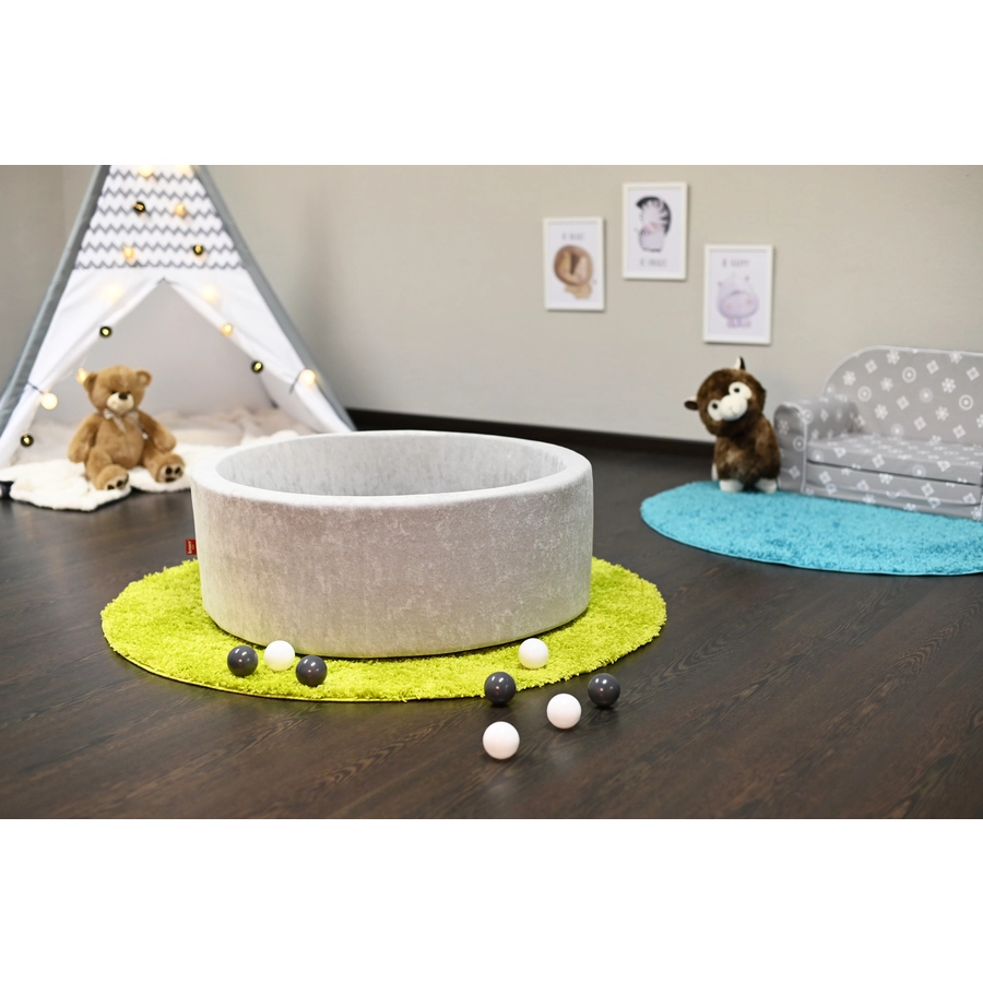 knorr toys® Bällebad soft - Grey - 300 balls greycreme grau