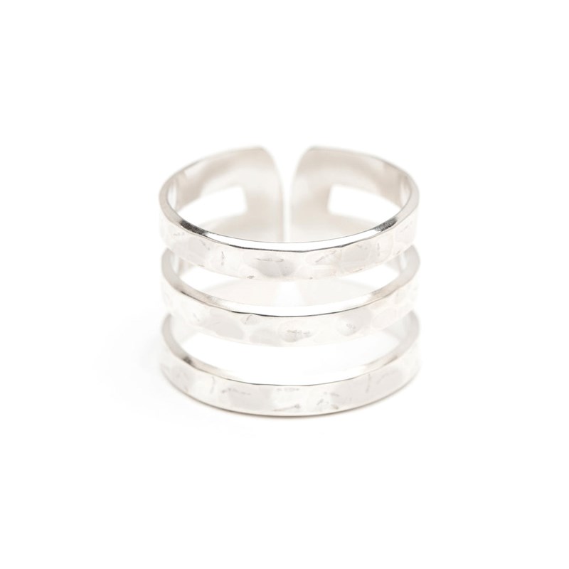bague martelée argent - ENZO