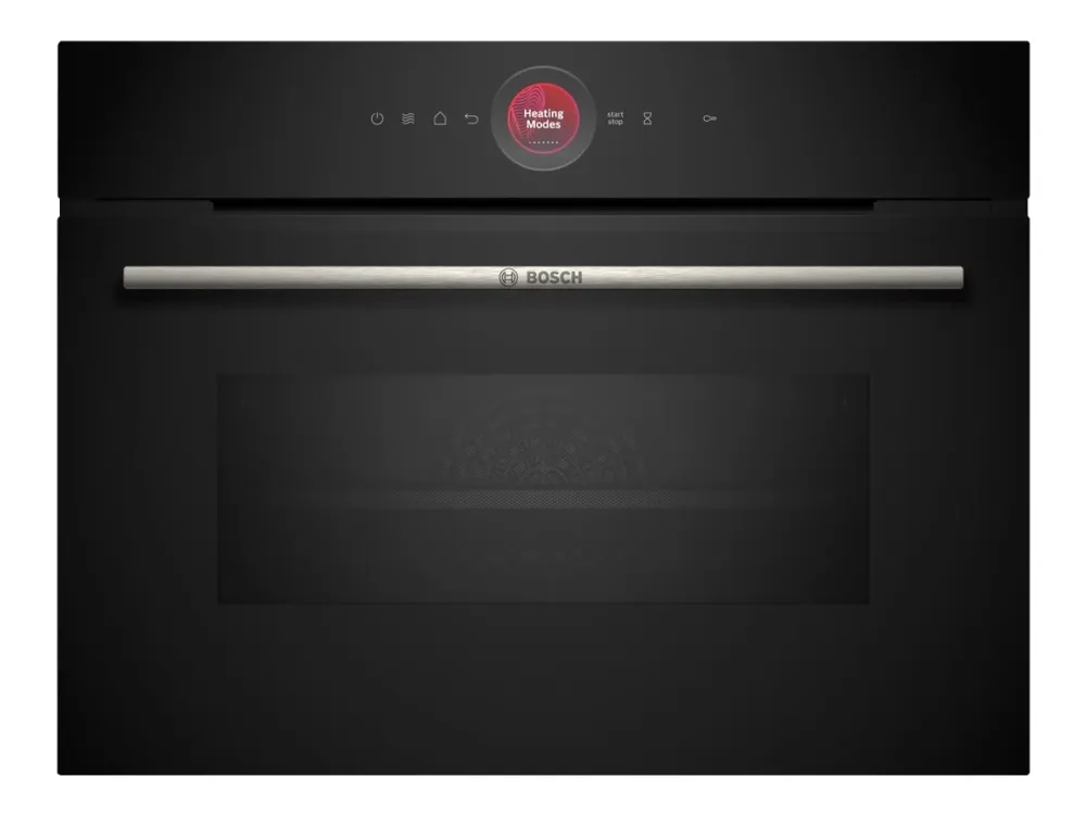 Bosch Serie | 8 CMG7241B1 - Kombinationsovn - til indbygning - Wi-Fi - niche - bredde: 56 cm - dybde: 55 cm - højde: 45 cm - med selv-rengøring - sort