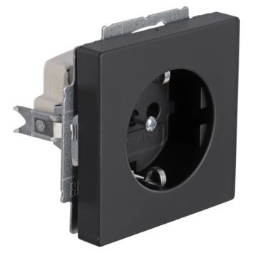 Busch-Jaeger Future Linear Enkel Geaard Stopcontact  Zwart