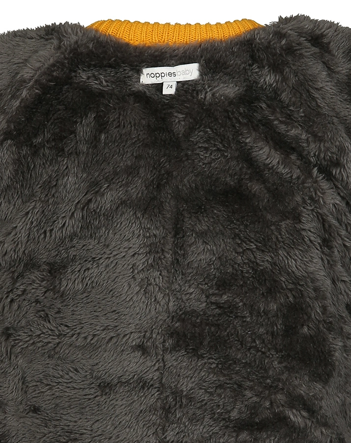 Strickjacke LOU KNIT mit Teddyfutter in honiggelb
