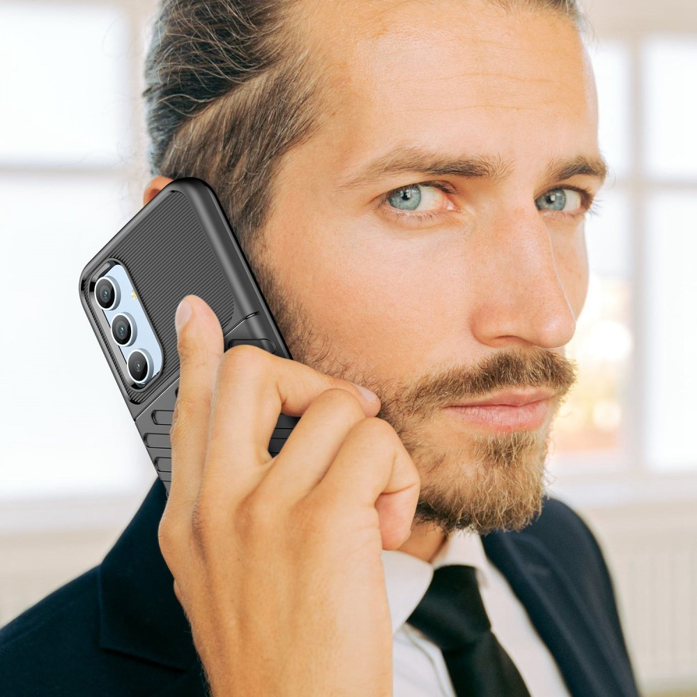 Samsung Galaxy A54 5G Gummi Case Schutzhülle Grip Design - Schwarz