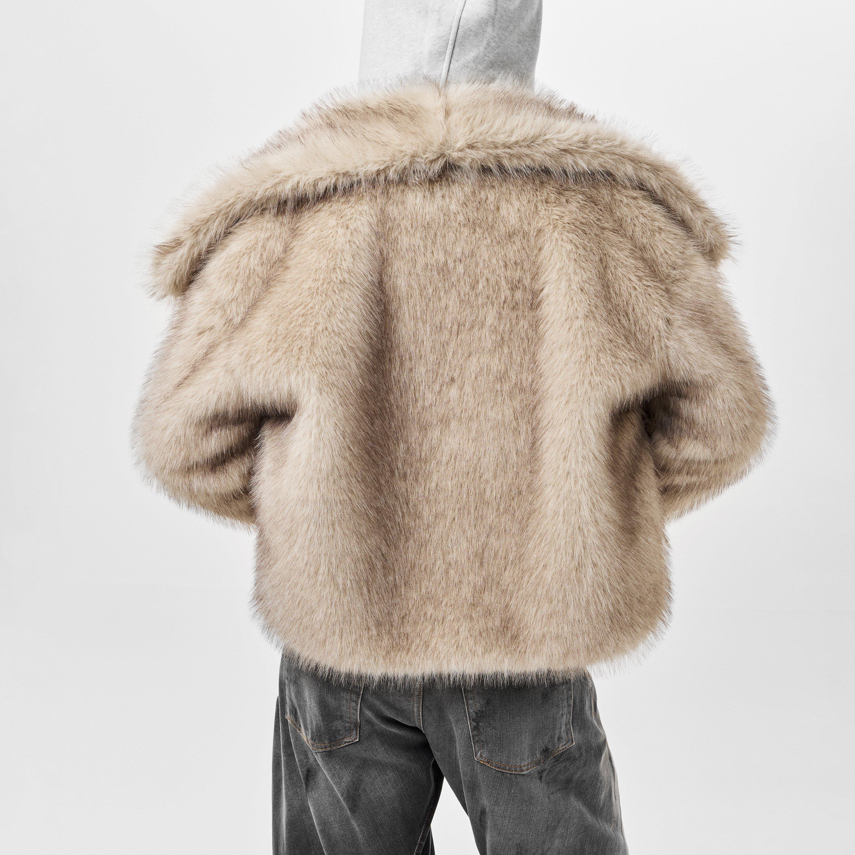 Missy Empire ME Oversized Faux Fur Coat Womens