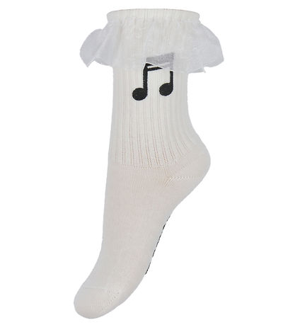 Mini Rodini Socken - Rib - Hinweis Frill - Weiß