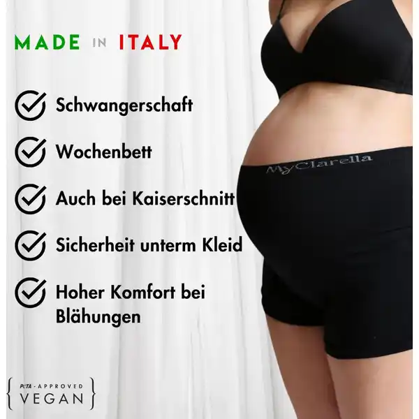 Wochenbett-Unterwäsche Postpartum Panty schwarz Gr. M