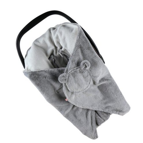 Couverture de promenade gris clair fausse fourrure Mix & Match - NOUKIE 'S