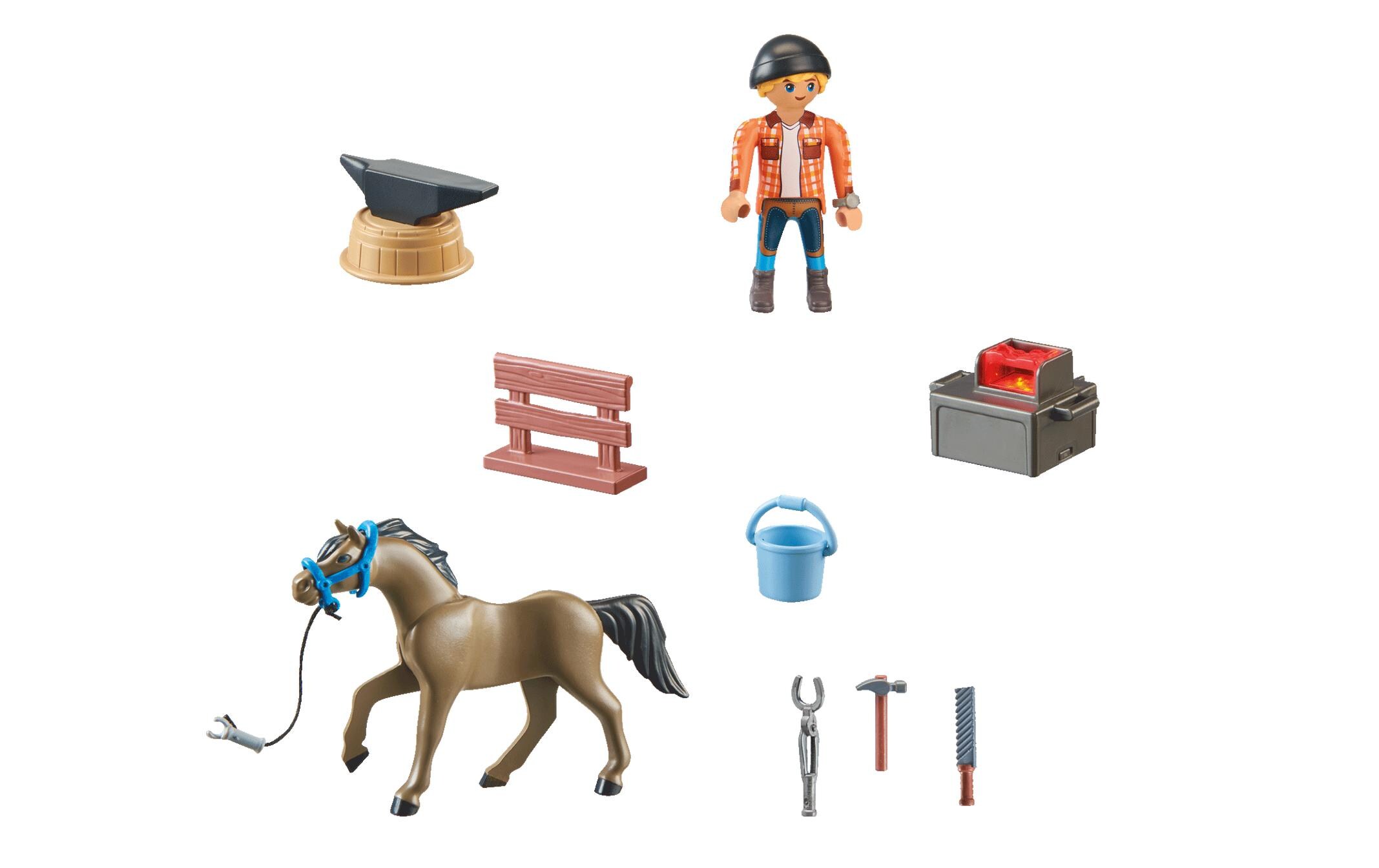 Horses of Waterfall Hufschmied Ben & Achilles 71357Detailreiches Pferde-Spielset