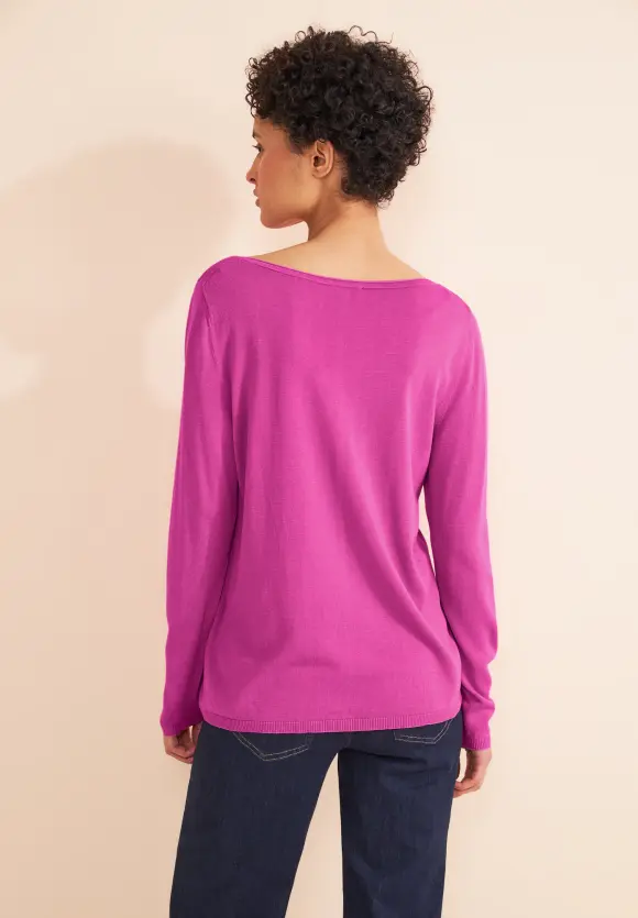 U-Boot Ausschnitt Pullover - blush pink