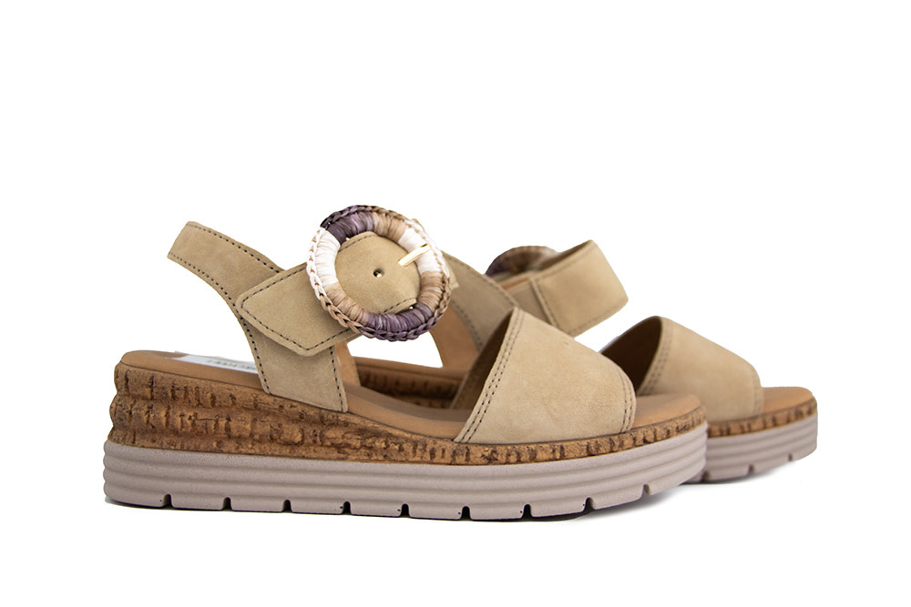 Gabor Sandaal Sand Suede Gesp