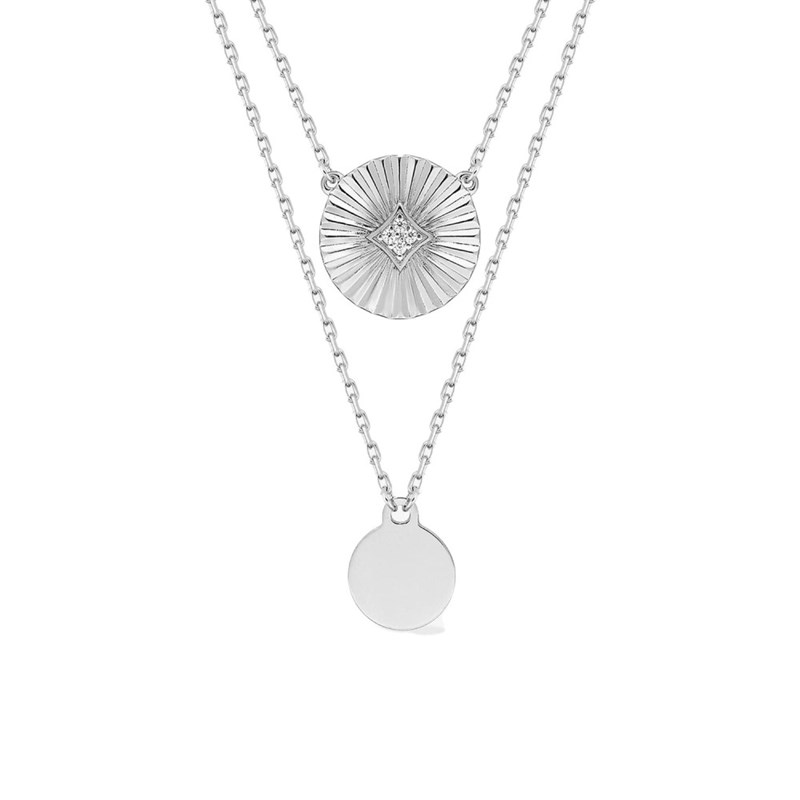 Collier Femme - Oxyde de zirconium - Argent 925 - Longueur : 42 cm