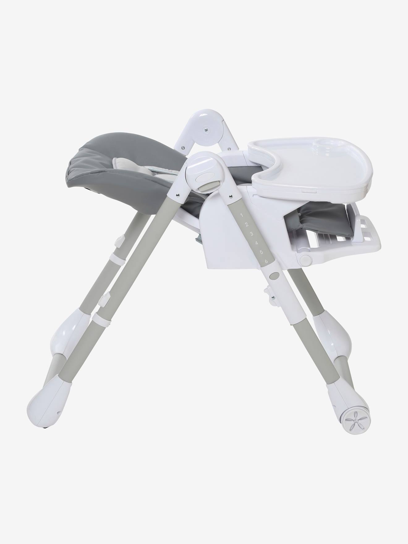 Cadeira alta MagicSeat com múltiplas posições, cinza claro
