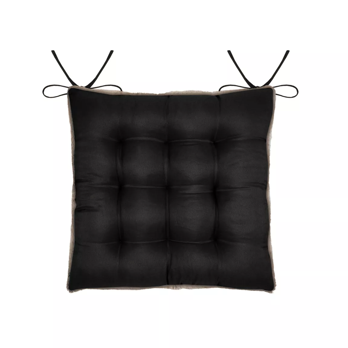 Coussin de chaise carré fausse fourrure (40 x 40 cm) Asgard Gris perle