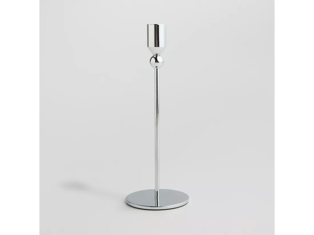 Bougeoir Concepto Argent Moyen 21.5 x 8