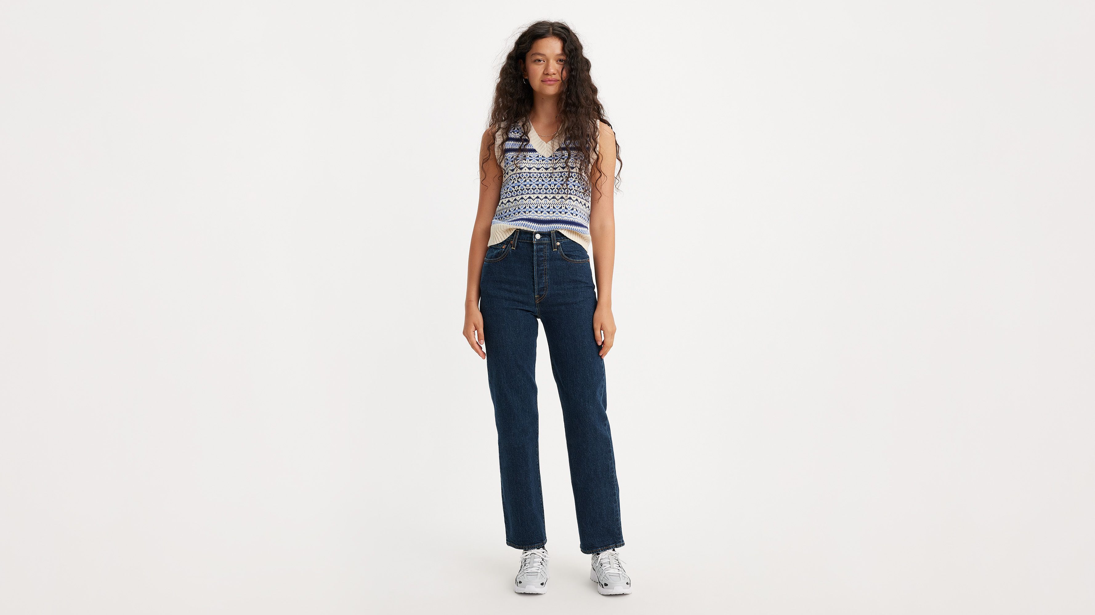 Jean Ribcage droit cheville - Salsa Dark Stone - Bleu