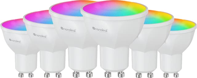 Nanoleaf Essentials Smart LED-lys 5W±10% GU10 (6 pk) (multicolour)