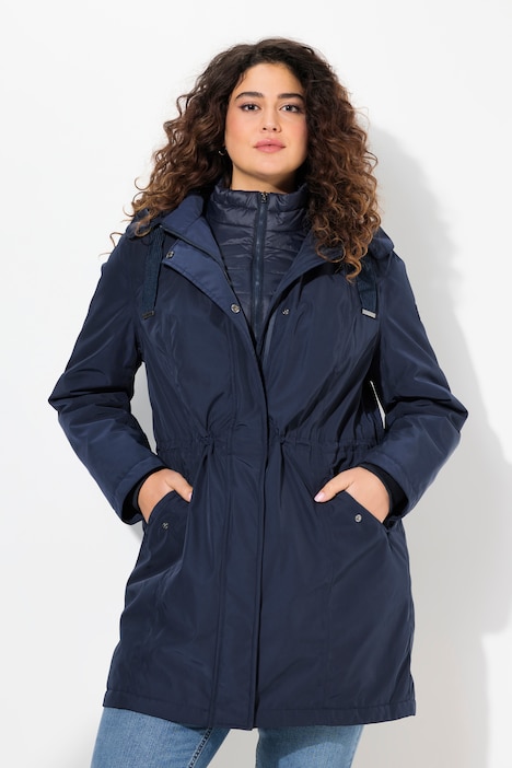 HYPRAR Performance-Parka, Stehkragen, Kapuze, recycelt