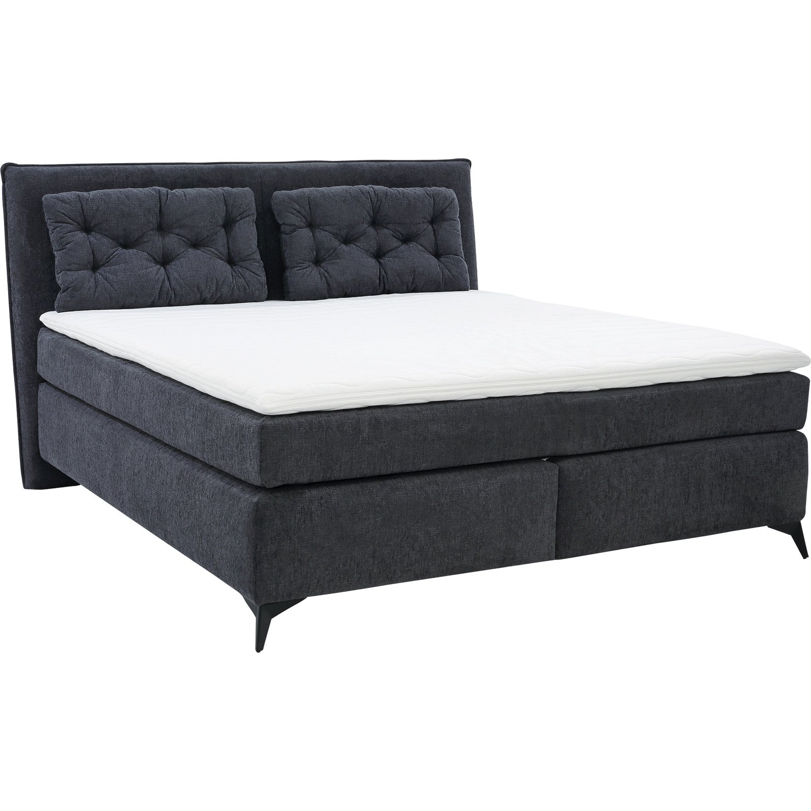 Boxspringbett Chalet Chenille 180 x 200 cm anthrazit