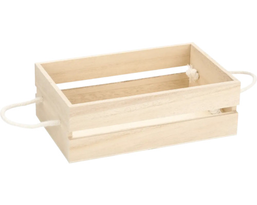 Houten kist met touwgreep 21x13x7 cm