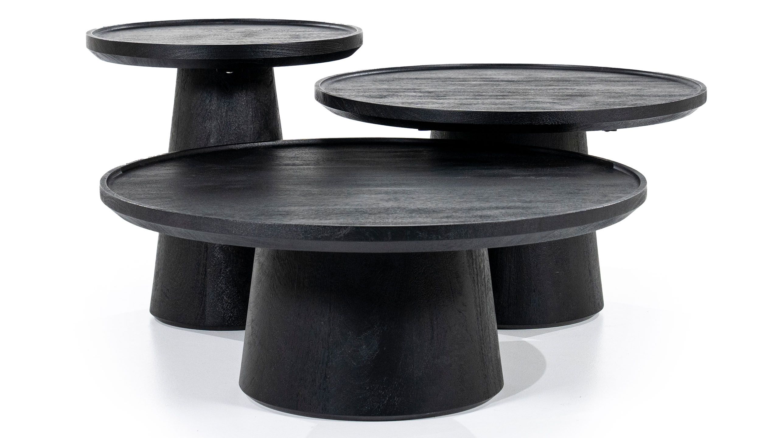 Salontafel 95653 - zwart Ron ⌀66  x H39 cm
