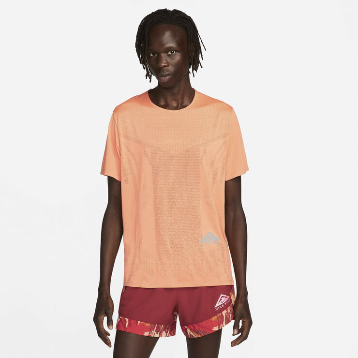Nike Dri Fit Rise 365 Lobe T Shirt Orange