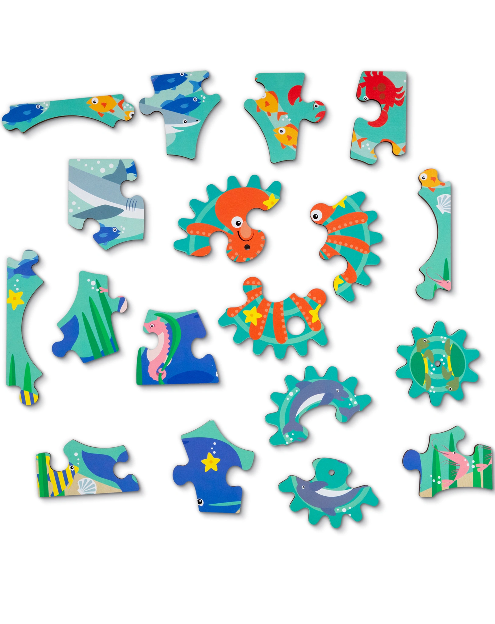 Zahnrad-Puzzle UNTERWASSERWELT 18-teilig