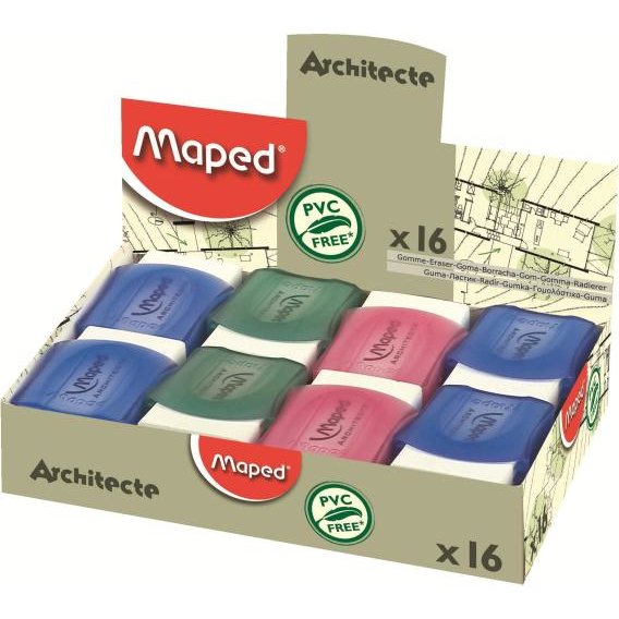 Gomme en plastique Architecte, blanc