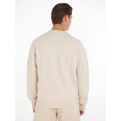 Calvin Klein Langærmet Striktrøje, Stoney Beige, M