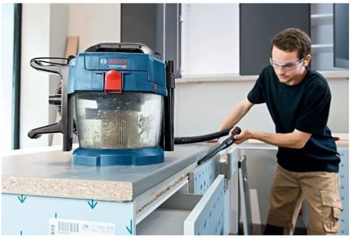 Bosch Professional 18V System Industriestaubsauger GAS 18V-10 L (inkl. 1,6 m Schlauch, 3 Verlängerungsrohre, ohne Akku/Ladegerät)