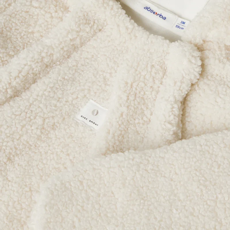 Combipilote en sherpa beige naissance Absorba Blanc