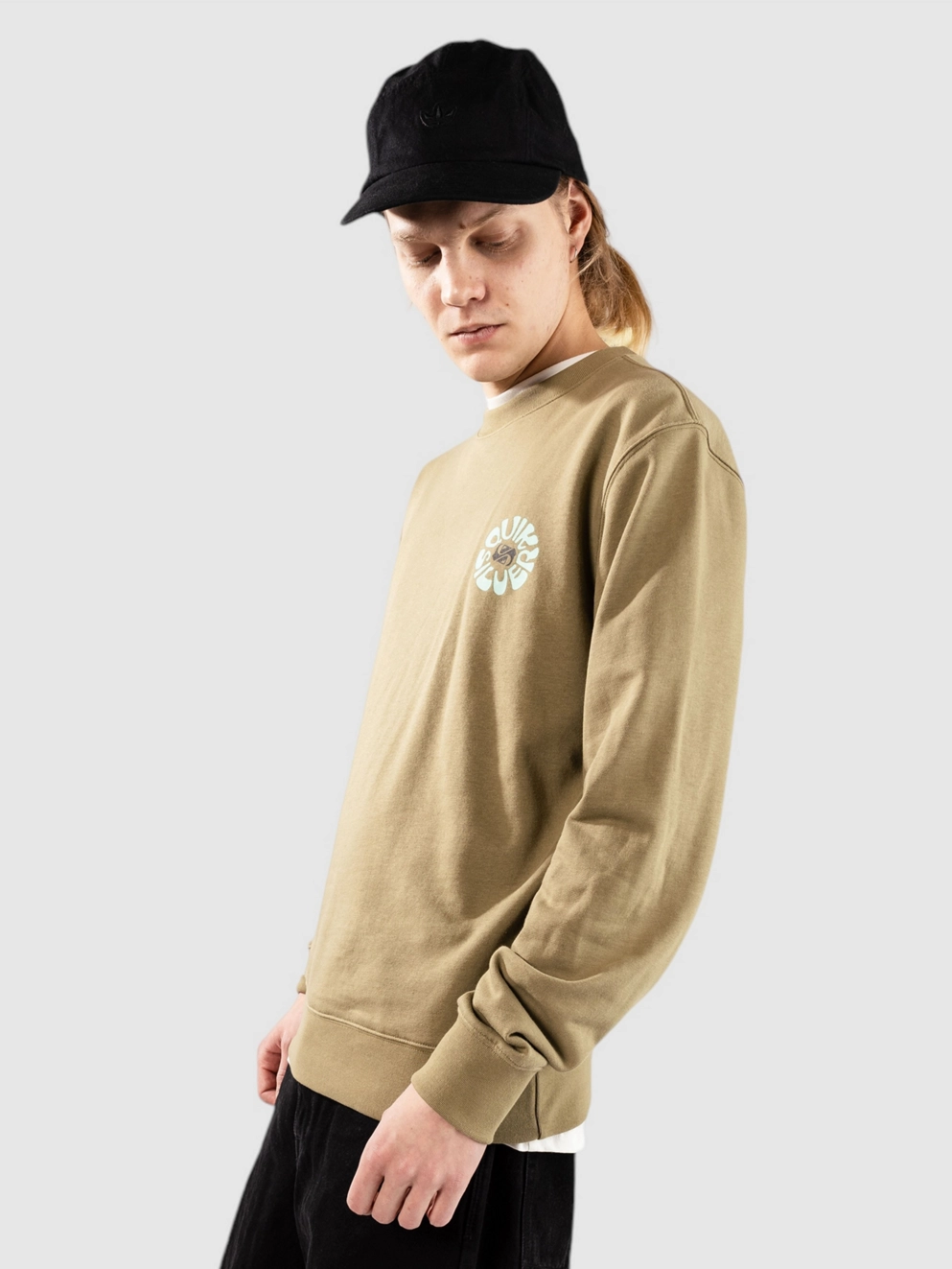 Quiksilver Graphic Mix Crew Sweater aloe