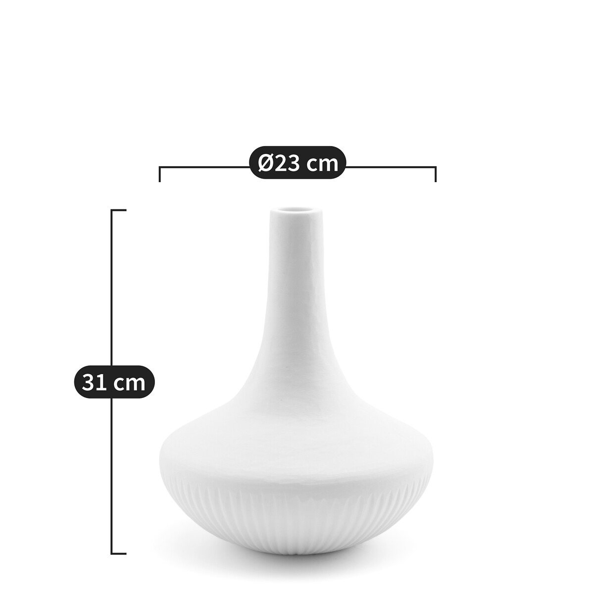 AM.PM<br>Vaso em vidro opaco com ranhuras, Mistrie