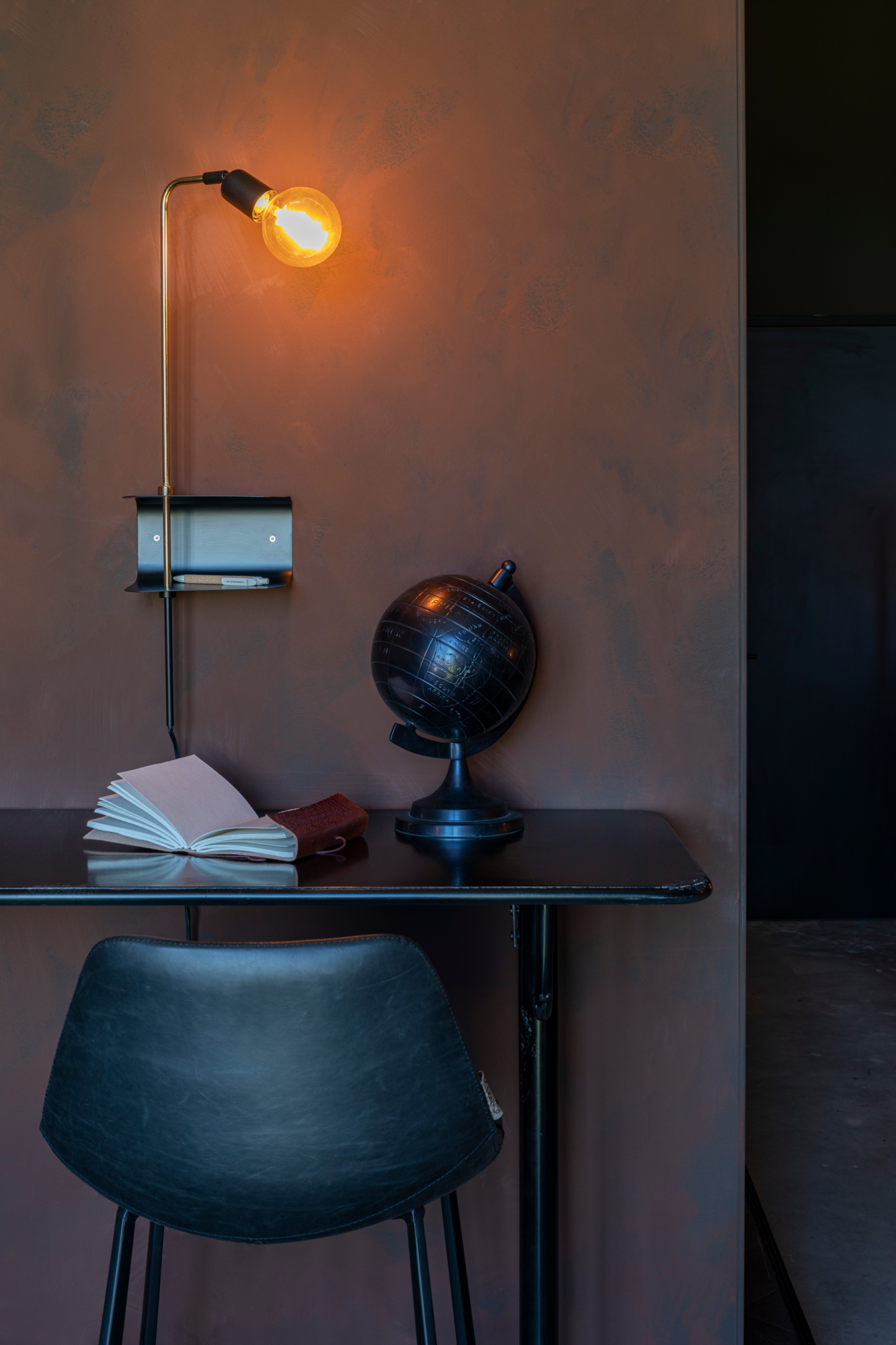 Wandlamp Shaw zwart