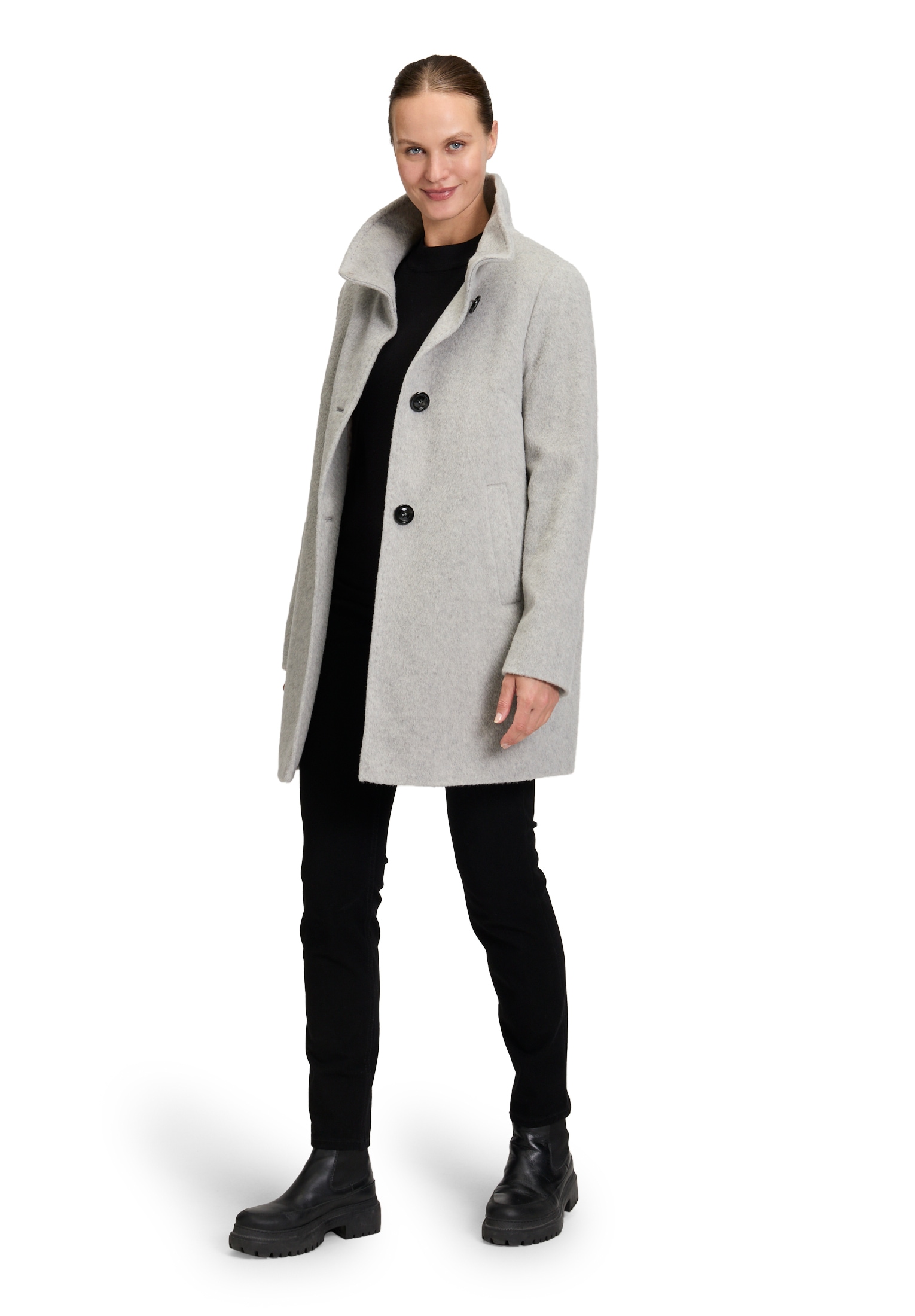 Gil Bret Wolljacke ohne Kapuze mit Taschen