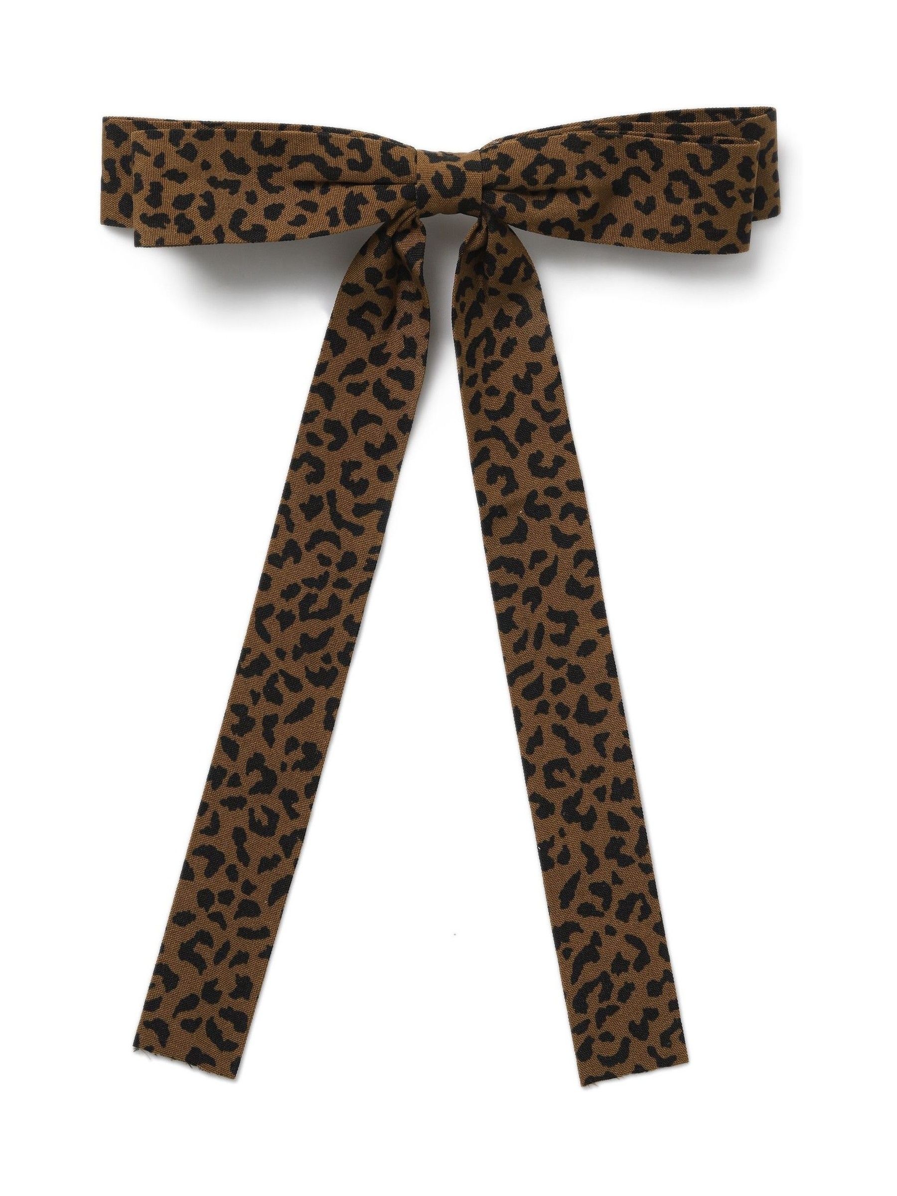 Aela Skinny Leopard Print Brown Bow