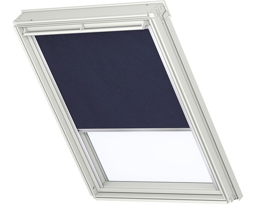VELUX Advantage Set: Warmtewerende luifel, transparant zwart, en verduisterende rolgordijn, donkerblauw DOP C02 1100S