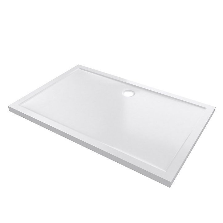 Receveur de douche extra-plat 90 x 140 cm, blanc, Galedo Pure 2
