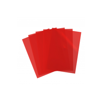 SHINE - 10 Pochettes coin - A4 - pour 25 feuilles - 12/100 - rouge cristal