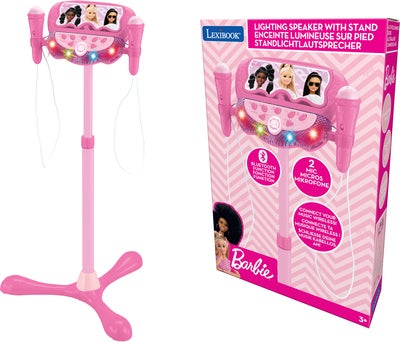 Barbie Justerbar Karaokestativ med 2 Mikrofoner