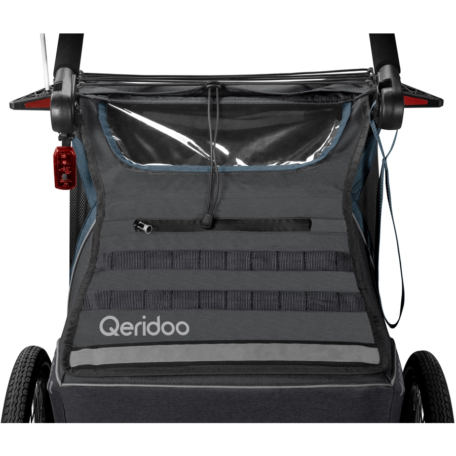 Qeridoo® Kinderfahrradanhänger Kidgoo1 Navy Blue Kollektion 2023